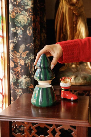 Cabana Christmas 9 oz hand painted tree candle - Balsam// Paddywax
