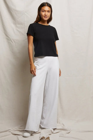 Lisa Cotton SS Fitted Tee - True Black // Perfect White Tee