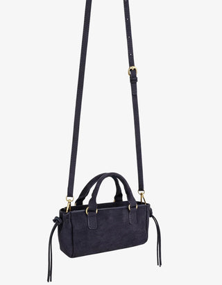 Pepper Mini Satchel - Faux Suede - Navy
