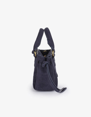 Pepper Mini Satchel - Faux Suede - Navy