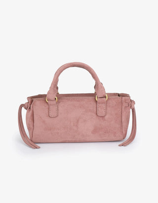 Pepper Mini Satchel - Faux Suede - Berry