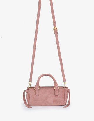 Pepper Mini Satchel - Faux Suede - Berry
