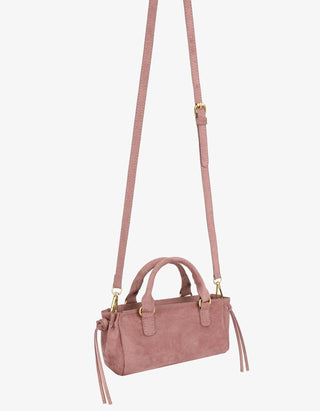 Pepper Mini Satchel - Faux Suede - Berry