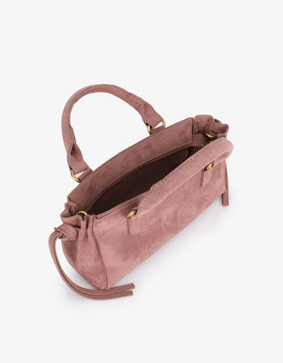 Pepper Mini Satchel - Faux Suede - Berry