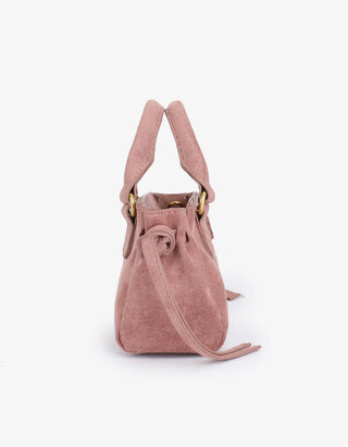 Pepper Mini Satchel - Faux Suede - Berry