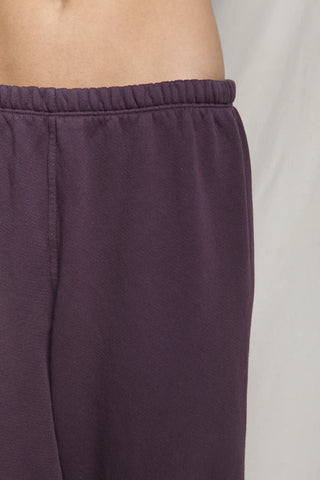 Stevie Fleece Easy Sweatpant - Cherry Lacquer // Perfect White Tee