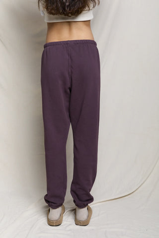 Stevie Fleece Easy Sweatpant - Cherry Lacquer // Perfect White Tee