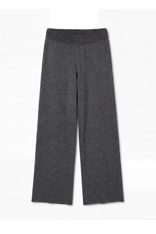 Marley Reverse Fleece Pant - Dark Heather Grey // Perfect White Tee