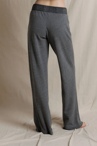 Marley Reverse Fleece Pant - Dark Heather Grey // Perfect White Tee