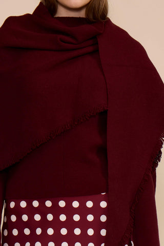 Murphy Scarf Sweater - Burgundy