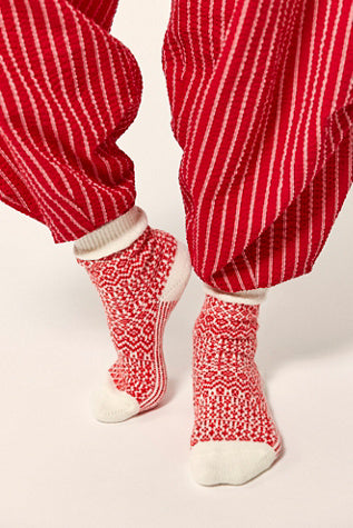 Nordic Knit Sock Pack - Red Combo // Free People