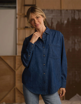 Cotton Denim Overshirt - Dark Wash // The Normal Brand