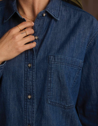 Cotton Denim Overshirt - Dark Wash // The Normal Brand