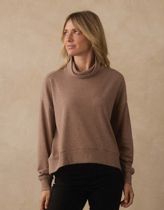 Puremeso Funnel Neck Pullover - Taupe // The Normal Brand