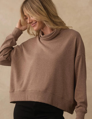 Puremeso Funnel Neck Pullover - Taupe // The Normal Brand