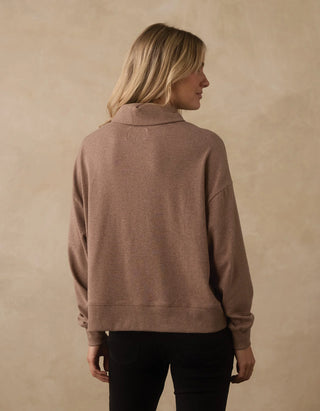 Puremeso Funnel Neck Pullover - Taupe // The Normal Brand