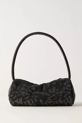 Bailey Beaded Barrel Bag - Black // Free People