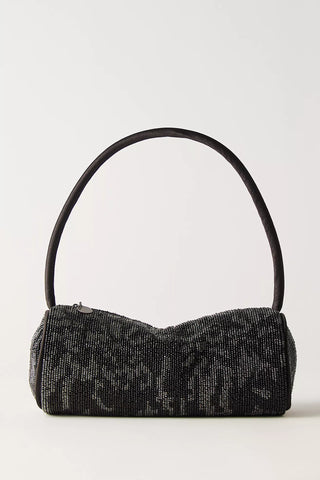 Bailey Beaded Barrel Bag - Black // Free People