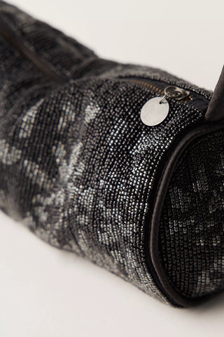 Bailey Beaded Barrel Bag - Black // Free People