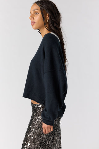 See Me V-Neck Pullover - Black // Free People