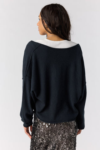 See Me V-Neck Pullover - Black // Free People