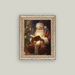 Santa Framed Antique Art 5x7