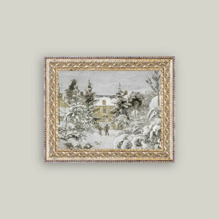 Snowy Stroll Framed Art 10x8