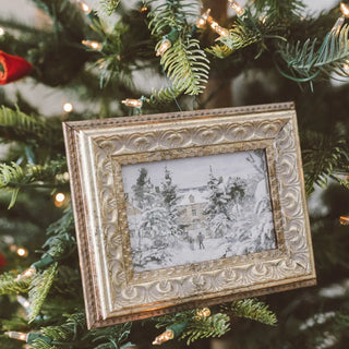 Snowy Stroll Framed Art 10x8