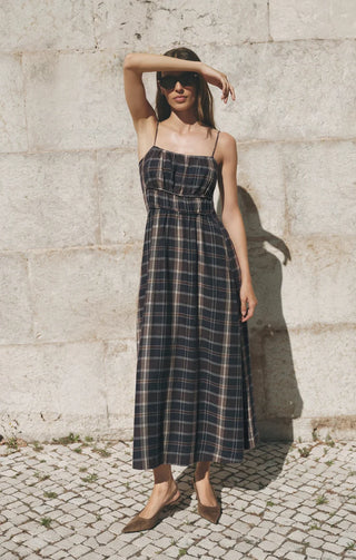 Evermore Plaid Flannel Midi Dress - Eclipse // Z Supply