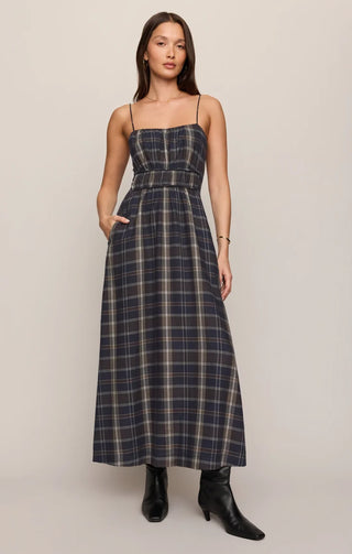 Evermore Plaid Flannel Midi Dress - Eclipse // Z Supply