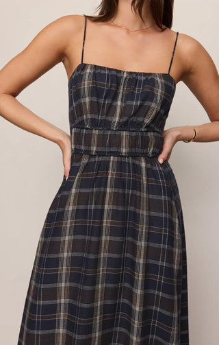 Evermore Plaid Flannel Midi Dress - Eclipse // Z Supply