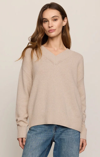 Cloud Spun V-Neck Sweater - Frosted Pearl // Z Supply