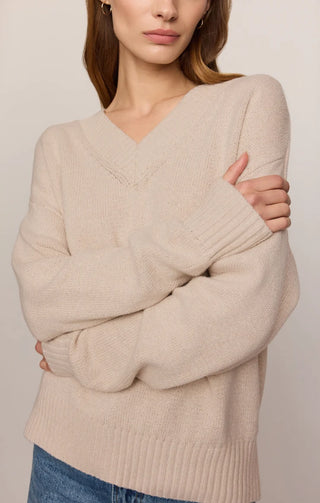 Cloud Spun V-Neck Sweater - Frosted Pearl // Z Supply