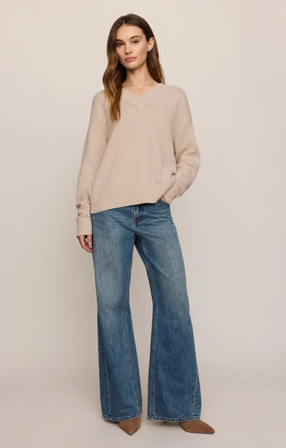 Cloud Spun V-Neck Sweater - Frosted Pearl // Z Supply
