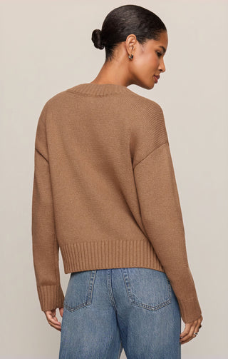 Cloud Spun V-Neck Sweater - Golden Caramel // Z Supply