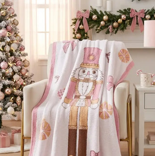 Pink Nutcracker Box Luxury Blanket