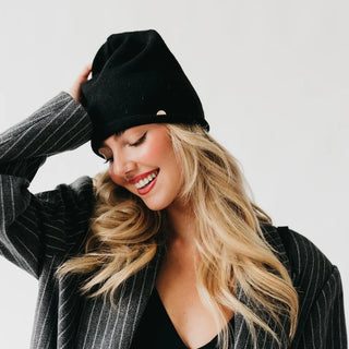 Rolled Edge Cashmere Beanie // Pretty Simple