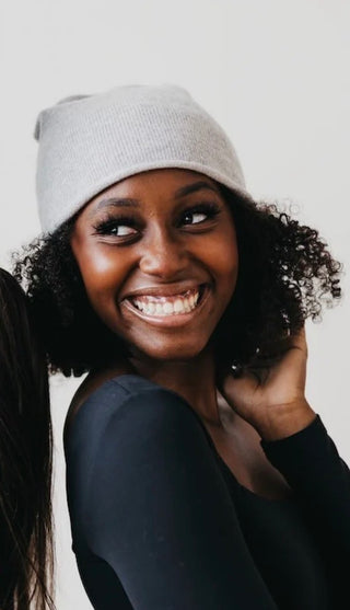 Rolled Edge Cashmere Beanie // Pretty Simple
