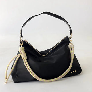 Nikki Nylon Slouchy Shoulder Bag - Black // Pretty Simple