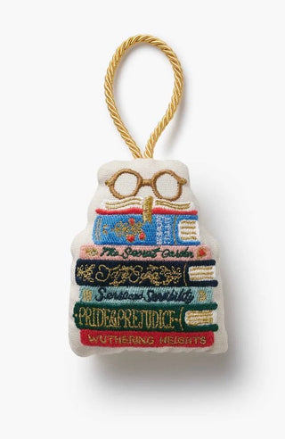 Book Club Embroidered Christmas Ornament // Rifle Paper Co.
