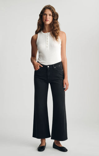 Paloma Mid Rise Wide Leg Pants - Dark Smoke // Mavi