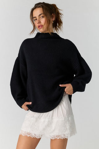 Beaumont Tunic Sweater - Black // Free People