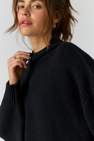 Beaumont Tunic Sweater - Black // Free People