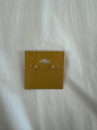 Gold Mini CZ Cross Studs