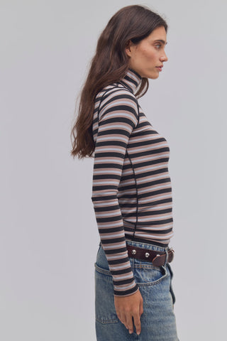 Good Good Turtleneck Stripe Top - Washed Black // Free People