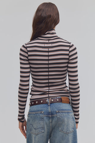 Good Good Turtleneck Stripe Top - Washed Black // Free People