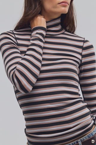 Good Good Turtleneck Stripe Top - Washed Black // Free People
