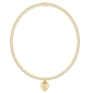 Classic Gold 2mm Bracelet - Love Plush Small Gold Charm // Enewton