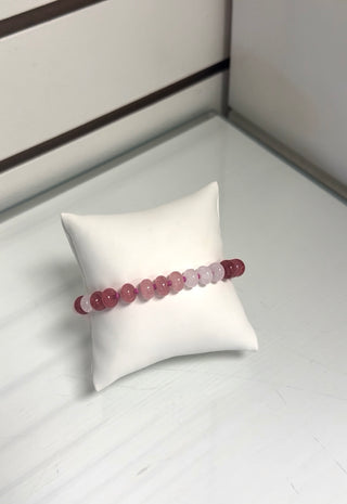 Millie Beaded Bracelet - Pink & Red