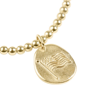Classic Gold 3mm Bracelet - Inspire America Gold Disc // Enewton